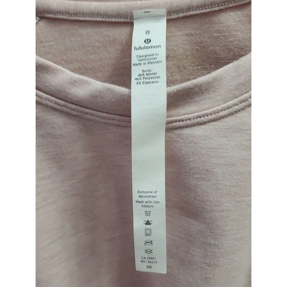 Lululemon Tuck & Gather Pullover Pink Size 8
